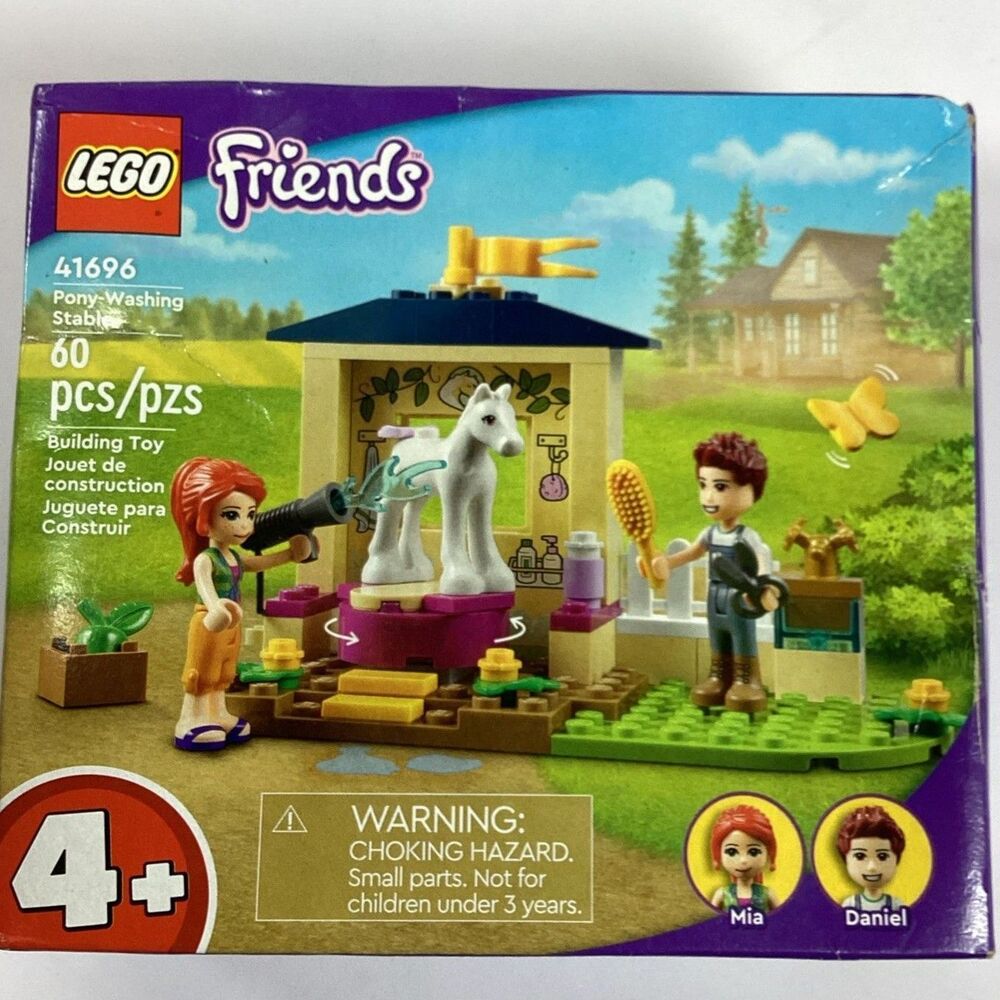 Lego Friends Pony Washing Stable Kit 41696 Building Toy Mia Daniel Minifig New